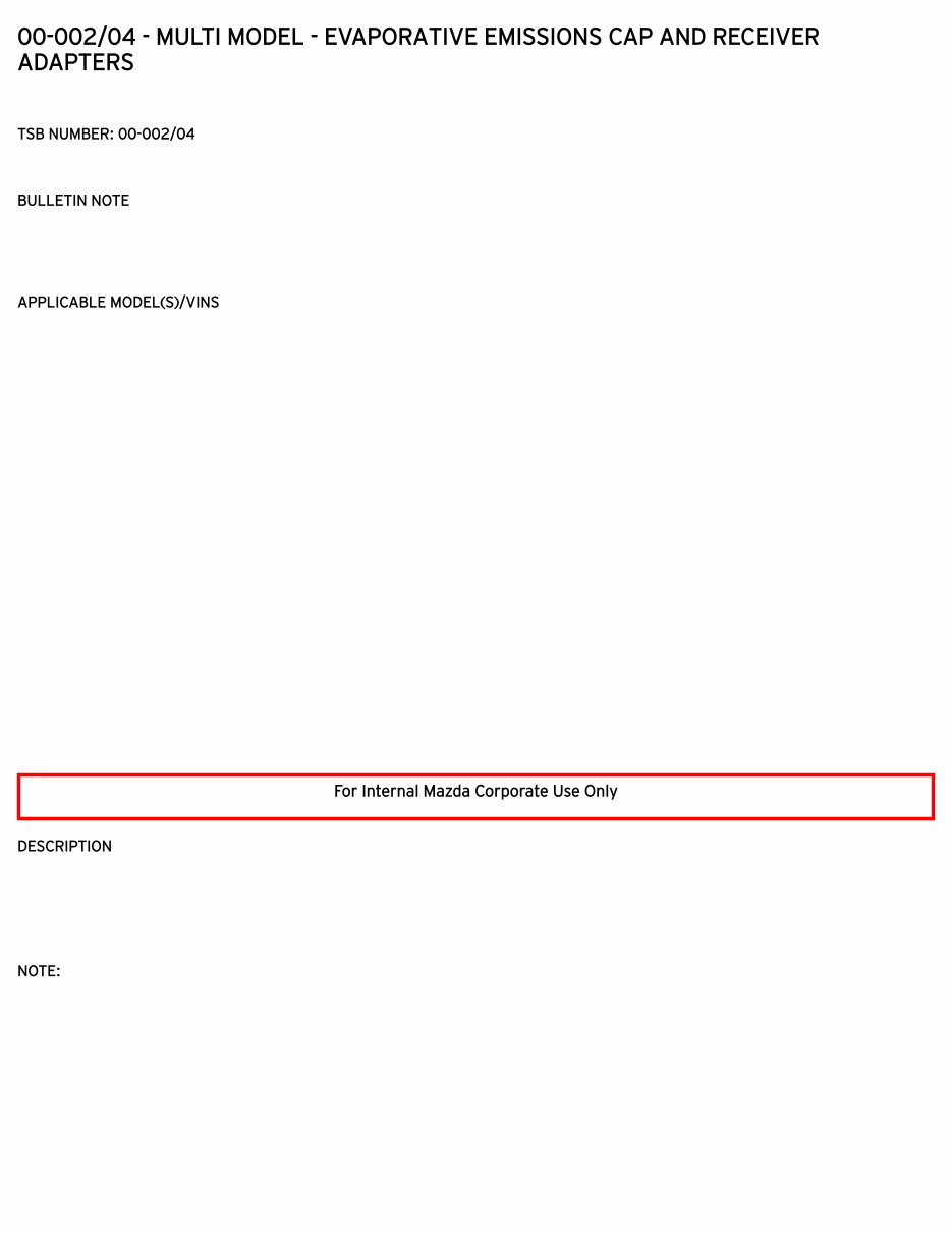 2004 Mazda TRIBUTE (YZ) Service & Repair Manual preview img 5