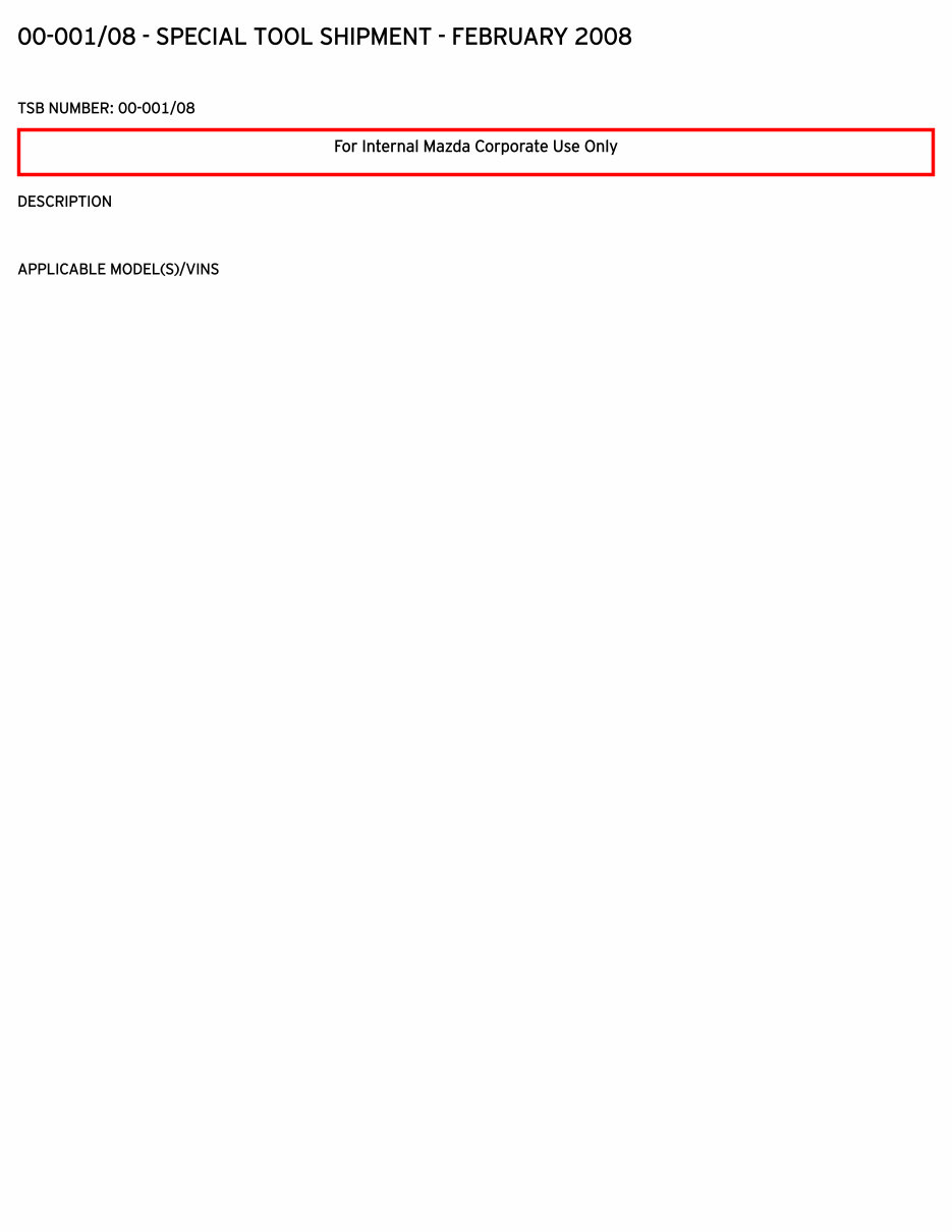 2000 Mazda B2500 (YR) Service & Repair Manual preview img 1