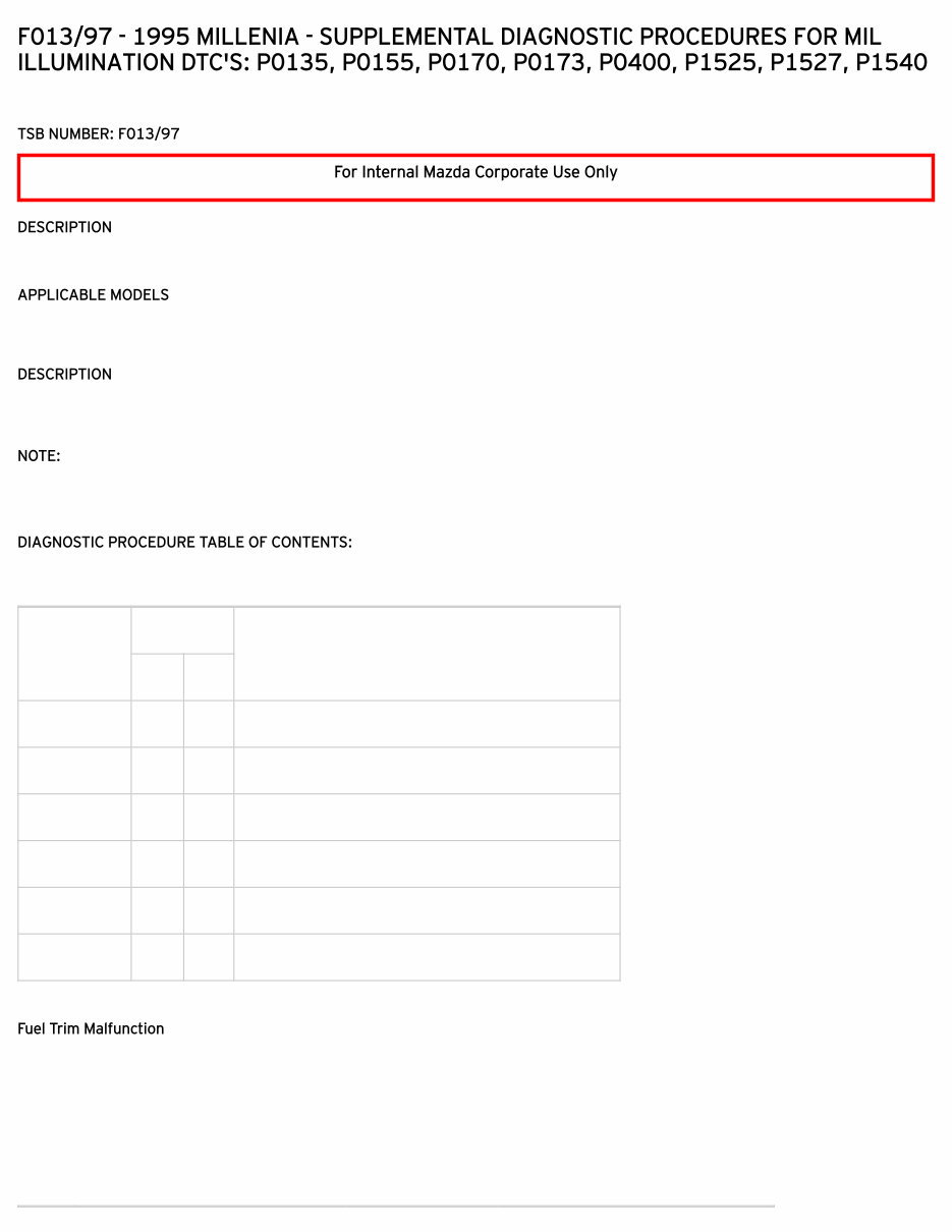 1995 Mazda MILLENIA (TA) Service & Repair Manual preview img 7