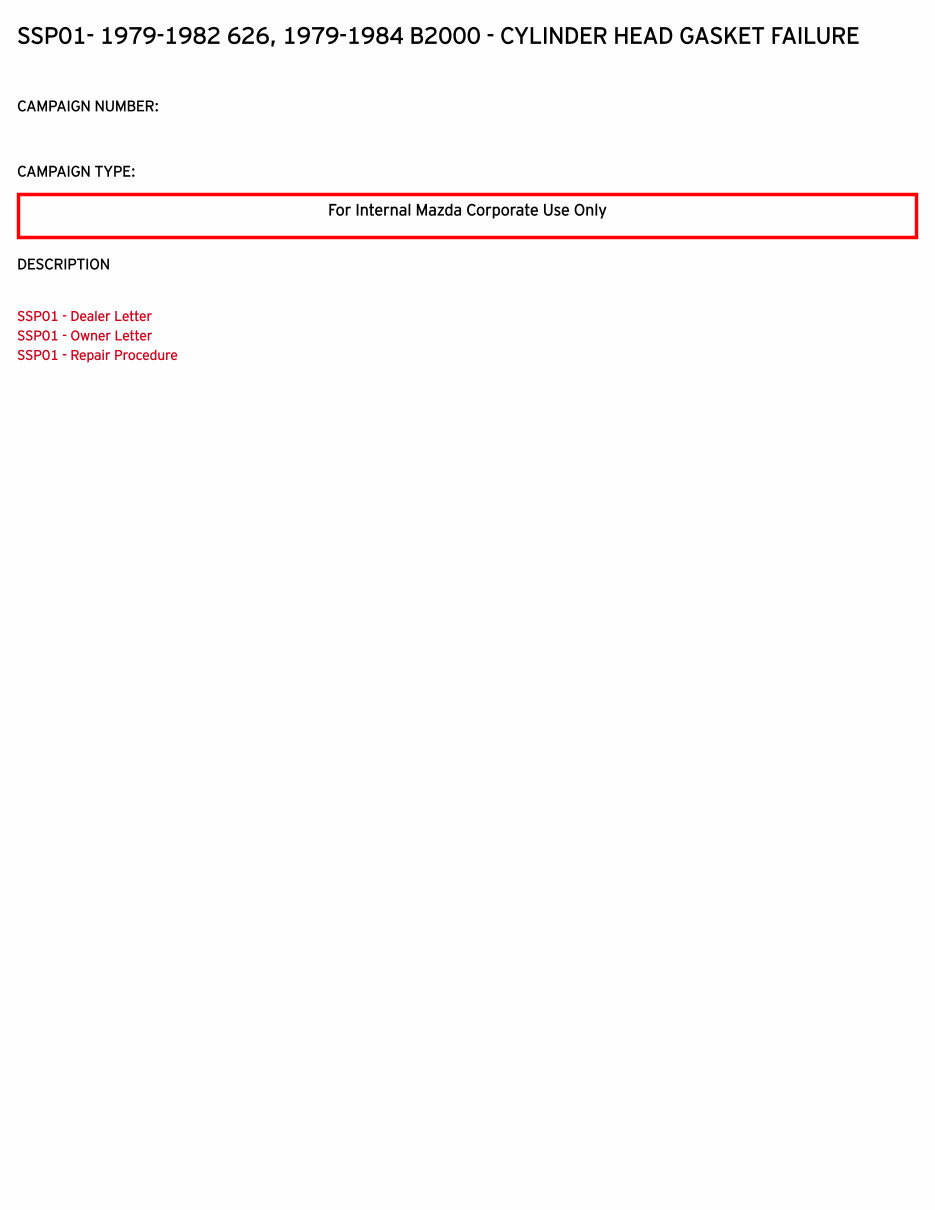 1983 Mazda B2000 (UC) Service & Repair Manual preview img 1