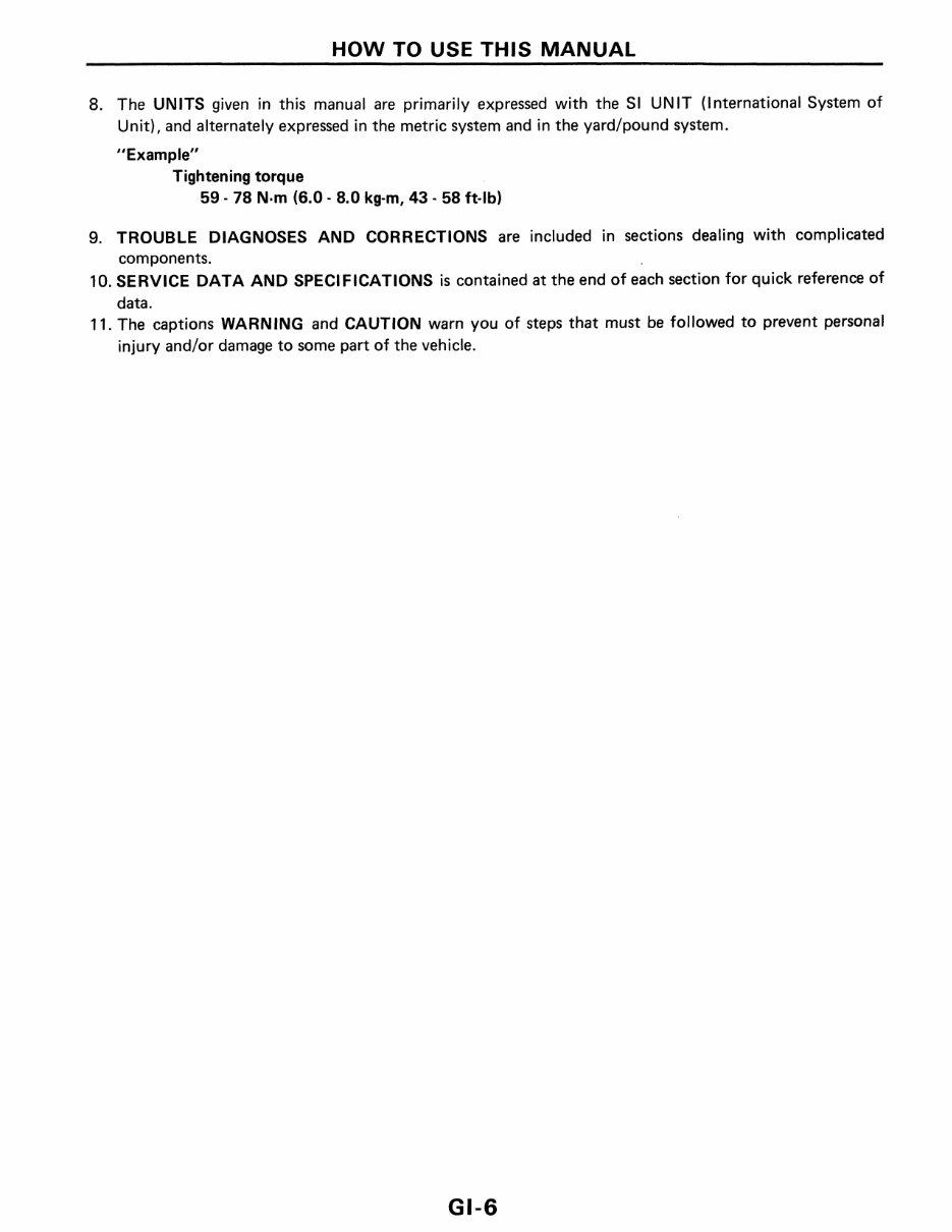 1990 Nissan D21 Truck/Pathfinder Service & Repair Manual preview img 8