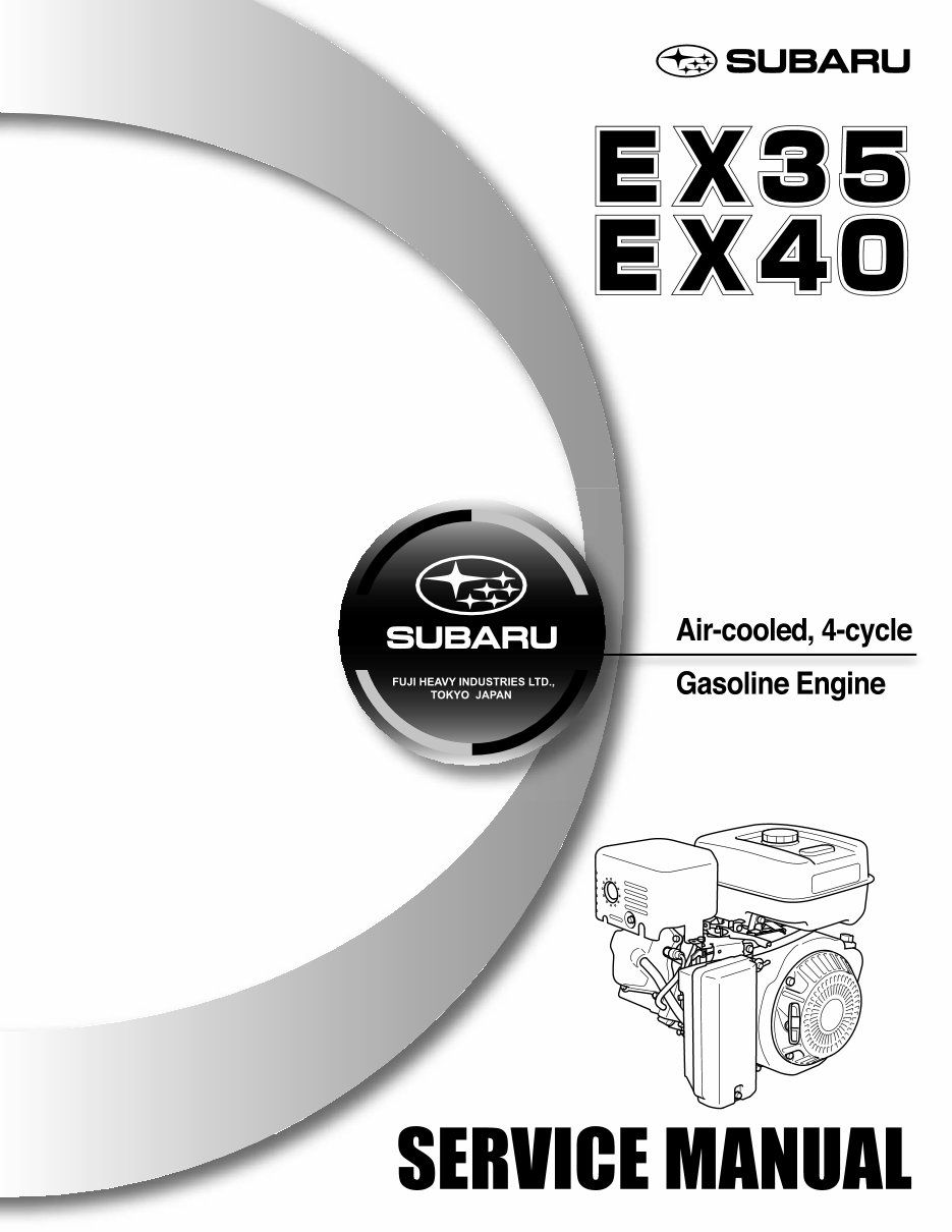 Subaru Engine EX35 and EX40 Technician / Service Manual preview img 1